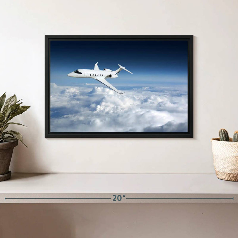 Avion d'affaires à haute altitude, 13 po x 9 po, Cadre flottant noir