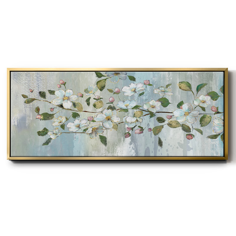 Painterly Blossoms - toile encadrée, H 8 po x l 20 po