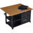 44" Rectangular Propane Fire Pit Table, 50,000 BTU Outdoor Firepit with Cover and Wind Guard-117531532
