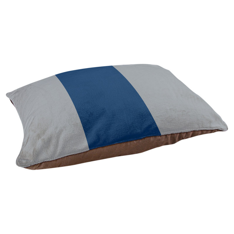 Coussin pour chien hockey Las Vegas, Petit (l 28 po x P 18 po x H 9,5 po), Argent / bleu marine / argent