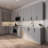 Radiance Matte Gray Slab Style Base Kitchen Cabinet End Panel (30 in W x 0.75 in D x 24 in H)