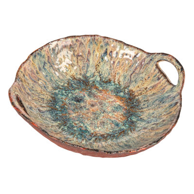 Round Stoneware Bowl with Handles
