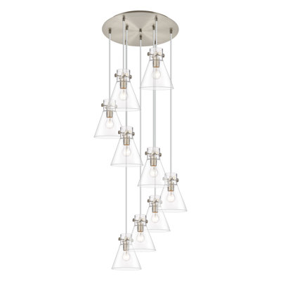 Luminaire suspendu grappe 9 lumières Amrith