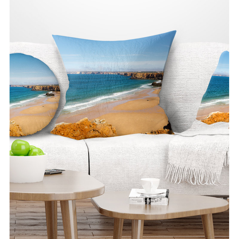 Coussin Seashore Bay, 16 po x 1 po, Carré