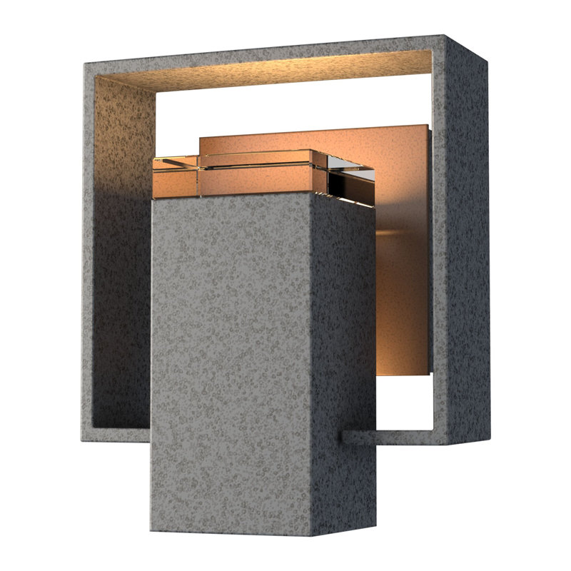 Shadow Box Aluminum Wall Light, Natural Iron, Slate, Yes