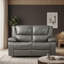 Canapé inclinable 2 places en cuir gris