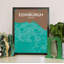 Edinburgh City Map - No Frame Print-1207474356