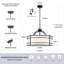 Luminaire de style campagnard rond à 5 lumières avec tambour cylindrique de 21,65 pouces-1805464268