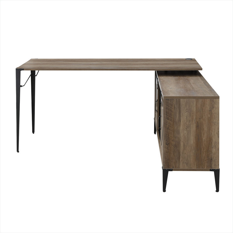Bureau d'écriture Zakwani, Chêne / noir