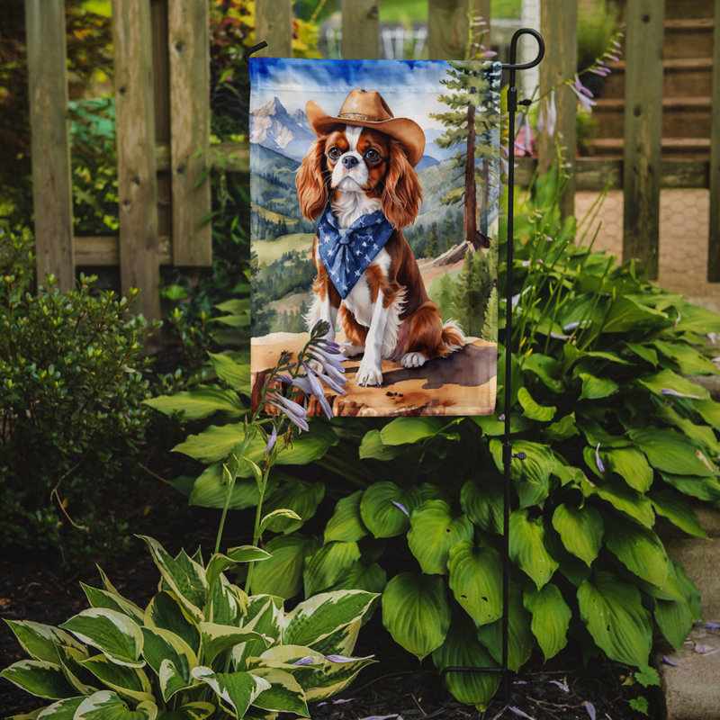 Drapeau Cowboy Welcome Garden, Épagneul Cavalier