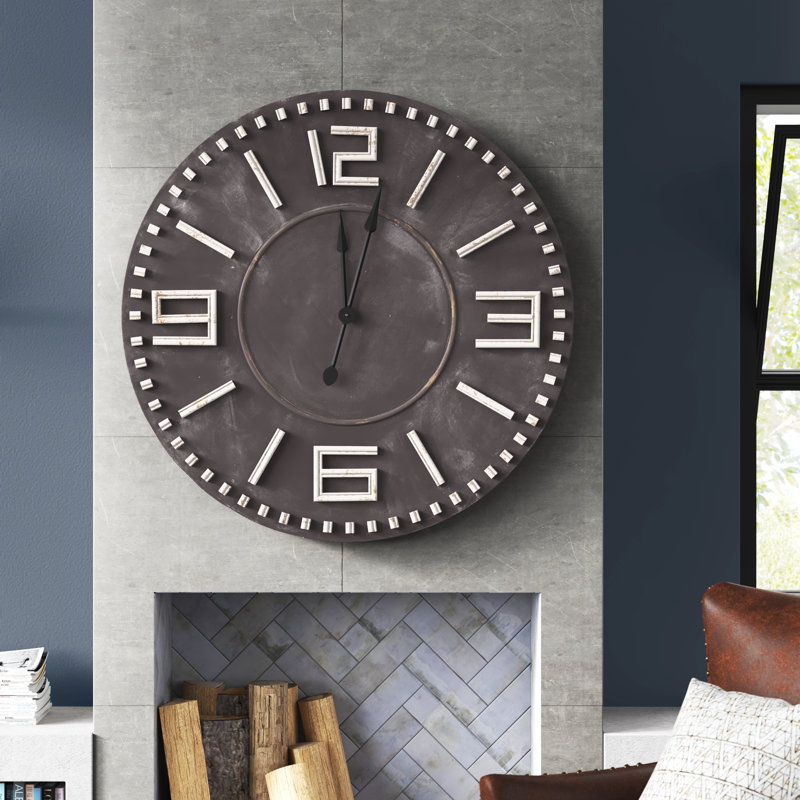 Merrionette Solid Wood Wall Clock, Black