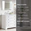 Meuble-lavabo simple autoportant de 36 po avec plateau en marbre entièrement assemblé