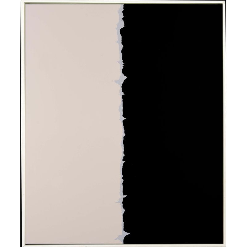 Torn Painting, White Framed