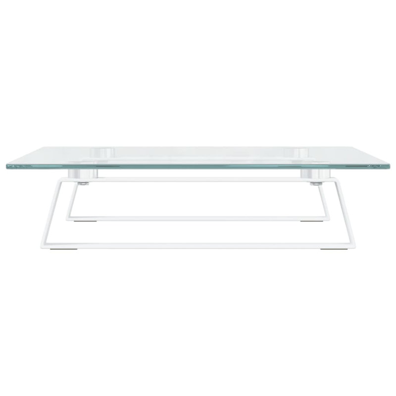 Dashira Monitor Stand, 8cm H x 40cm W x 35cm D, White