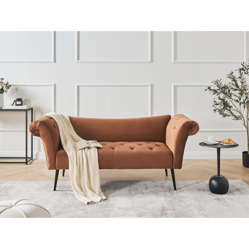 Chaise Longue NANTILLY Fabric, Brown