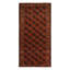 Tapis oriental roux de 6 pi 3 po x 13 pi 3 po de style Ersari afghan antique avec pieds d'éléphant, velours pur et uniforme, format galerie, 100% laine, noué à la main, tapis oriental