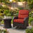 Aoodor Smile Outdoor Chair Cushions Set, Sunbrella Fabric High Back and Deep Seating Outdoor Cushion-11447120-11447126