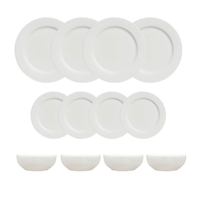 Bone China Dinnerware Set 12 Piece - Service for 4