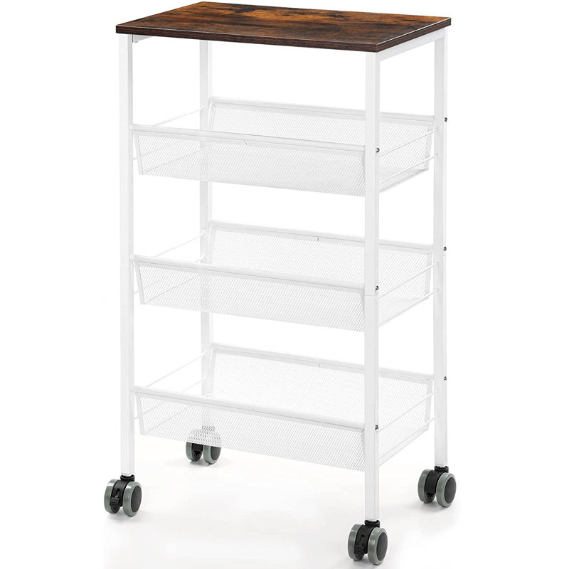 31.7'' H x 16.9'' W Utility Cart with Wheels