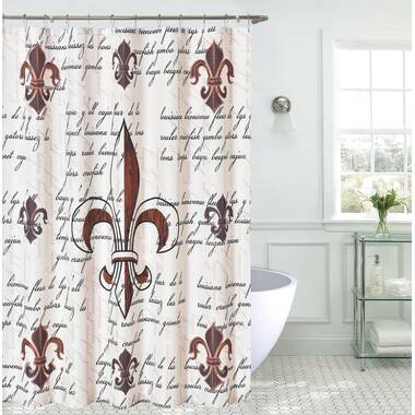 Vivian Decorative Shower Curtain Hooks Fleur de Lis Living