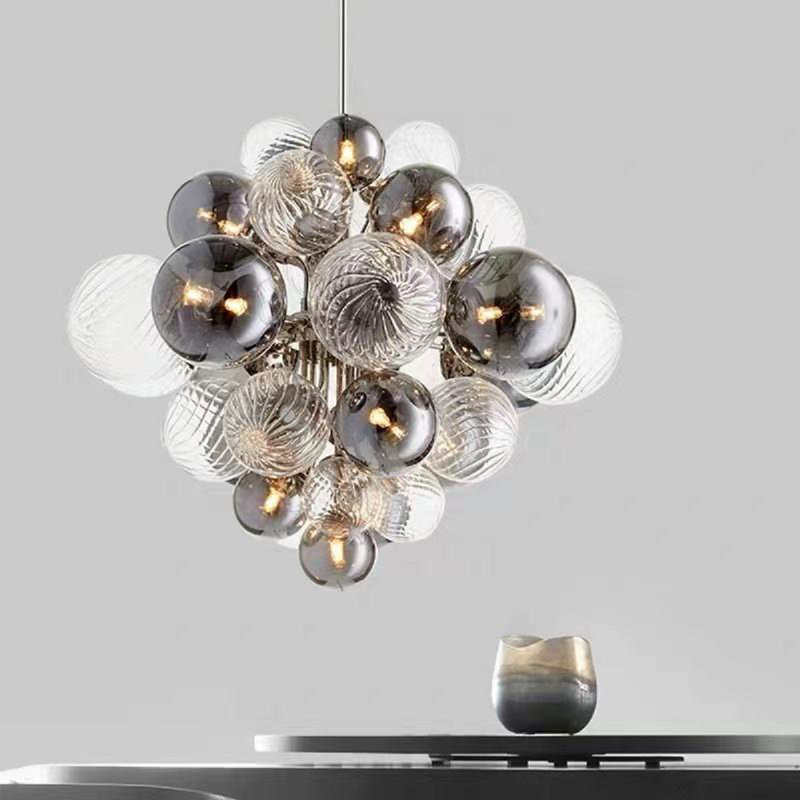 Lustre globe lustre, H 21,6 po x l 31,5 po x P 31,5 po