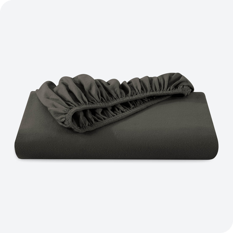 Drap-housse 100% coton Split-King, Gris