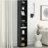 8-Tier Media Tower Rack, Slim Storage Cabinet with Adjustable Shelves, Tall Narrow Bookcase Display Bookshelf, Multi-functional double-decker bookcase-1414160070