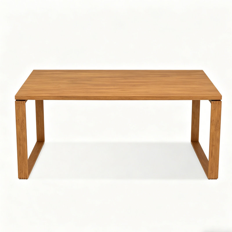 Brown Rectangular Solid Wood Dining Table, 29.53"H x 70.87"L x 31.5"W