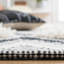 Tapis en laine / coton tissé à la main Adamary en ivoire / noir-456803543