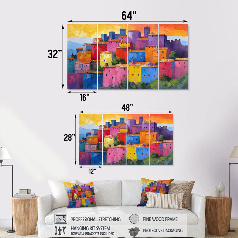 Ensemble d'art mural sur toile Yael, H 32 po x l 64 po