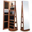 Armoire à bijoux pivotante à 360 ° 3 modes DEL verrouillables-149341917