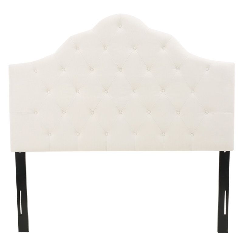 Fasching Upholstered Linen Blend Headboard, Ivory