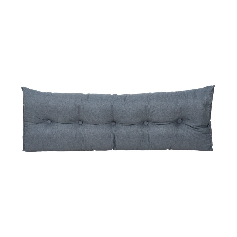 Cotton Rectangular Backrest Cushion, 180cm W x 20cm D, Dark Grey