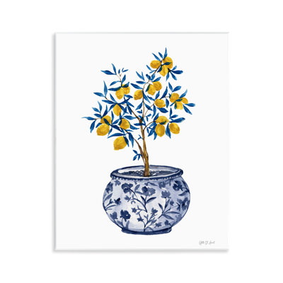 Art mural "Lemon Tree in Chinoiserie" par Yvette St. Amant