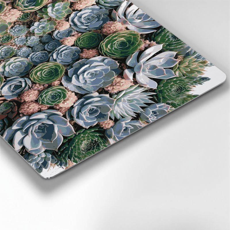 Art mural en métal Botanical Succulents, H 11 po x l 14 po