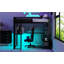 Lit mezzanine double en métal avec DEL
