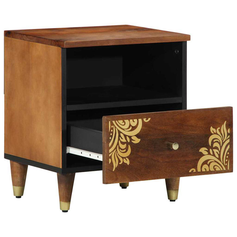 40cm W Solid Wood Bedside Table