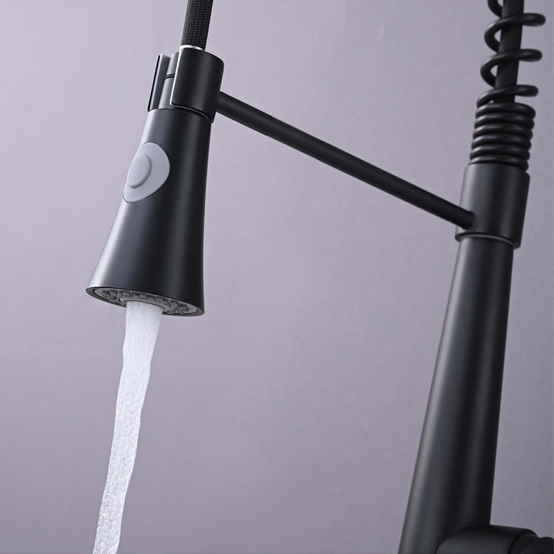 Robinet de cuisine commercial avec pulvérisateur rétractable et tête d'arrosage magnétique