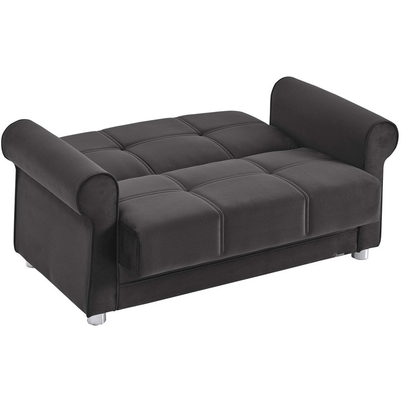 Rangement noir rembourré -. Mobilier moderne et d'espace. Parfait pour les petits espaces. Fabriqué avec des matériaux de qualité. Fabrication, capacité de 600 lb. Sièges confortables. Coussins assortis. Assemblage rapide. Spot
