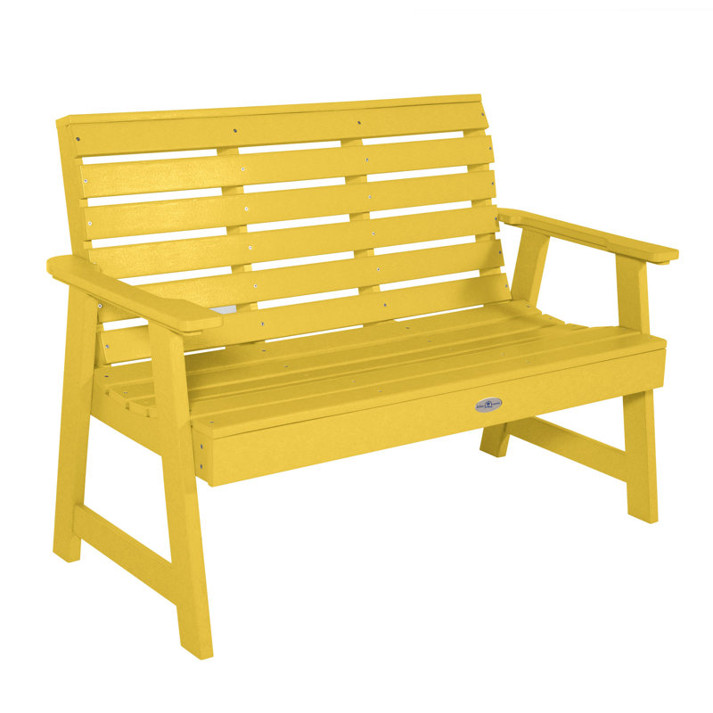 Middendorf Outdoor Garden Bench - 4ft Length, Yellow