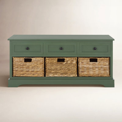 Adayla Solid Wood Drawers Storage Bench