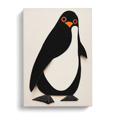 Paper Penguin No.1 - Wrapped Canvas