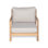 Chaise longue de patio en bois d'acacia avec coussins amovibles Silas