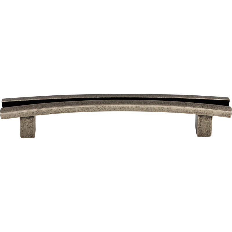Flared 5" Center to Center Bar pull, Pewter Antique