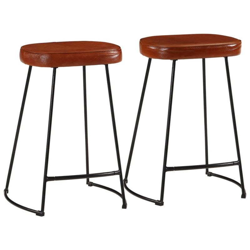 Alonzia Upholstered Counter Stool with Metal Frame