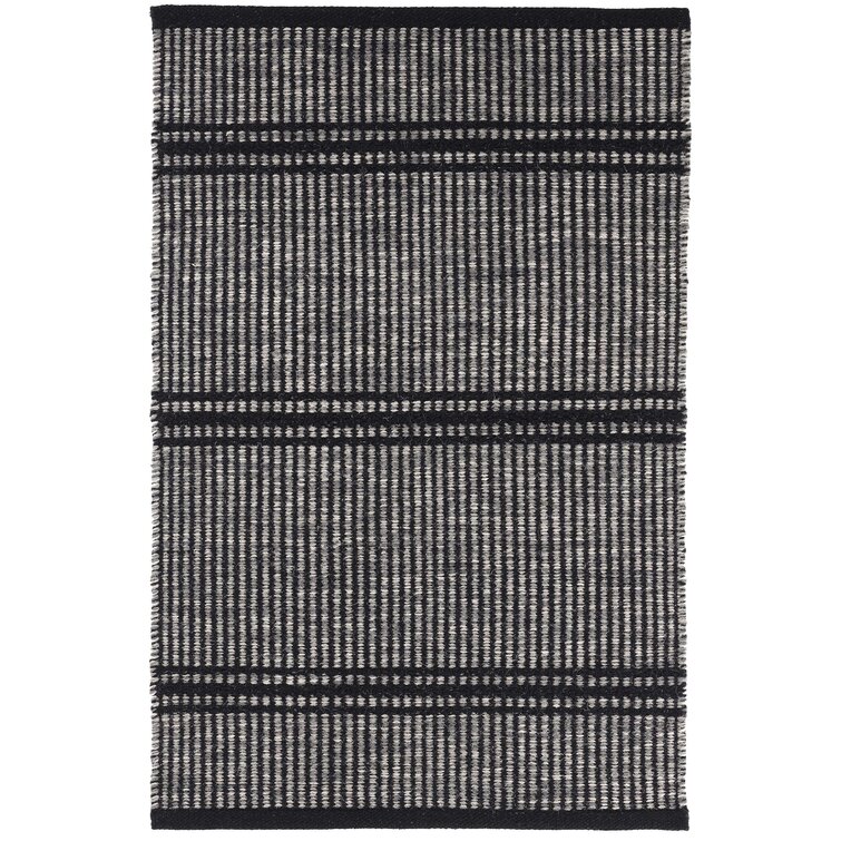 Tattersall Black Handwoven Indoor/Outdoor Rug