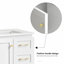 Meuble-lavabo de salle de bain avec 1 porte à fermeture douce et 3 tiroirs-2072864787