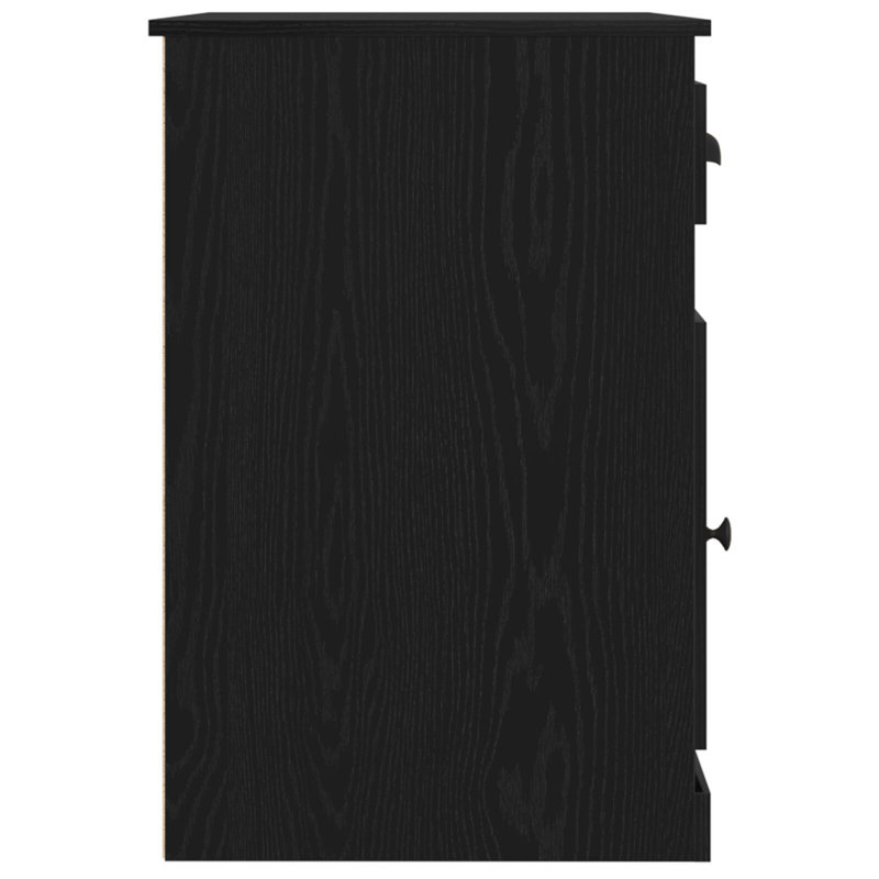 Desk Particleboard 50 X 115 X 75 Cm Storage, Black Oak