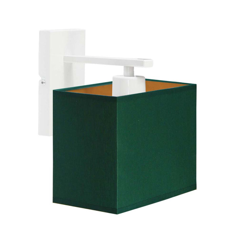 Generazio Steel Armed Sconce, Matte White, Green