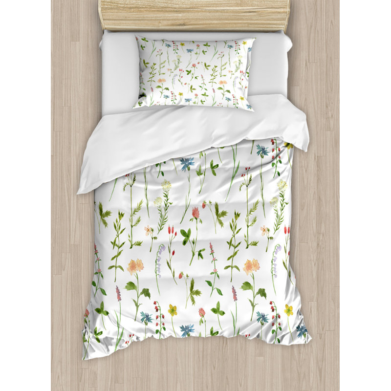 Gaillard Floral Duvet Cover Set with Pillowcases, Single Duvet Cover + 1 Standard Pillowcase